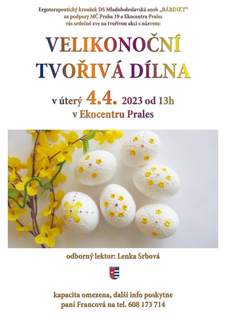 plakát VELIKONOČNÍ TVOŘIVÁ DÍLNA